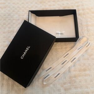Chanel Classic Black Gift Box + Chanel Ribbon + original Tissue paper
